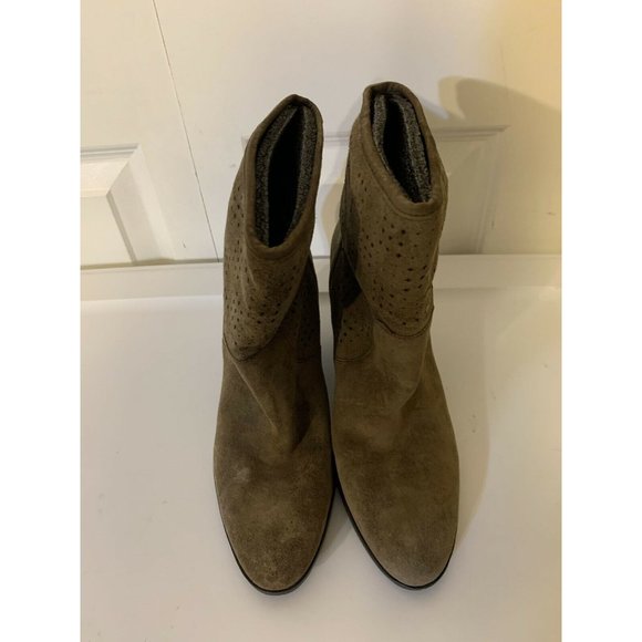 ENZO ANGIOLINI Gregory Brown Suede Leather Ankle Bootie Size 7 1/2 M - Picture 3 of 7